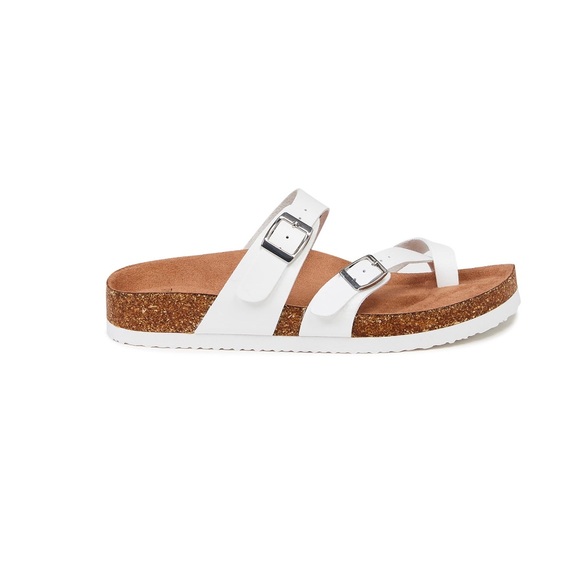 Time and Tru White Sandals with Two-Strap Design / Size 8 - Picture 2 of 5